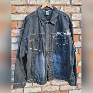 Pelle Pelle Faded Black Denim Jacket XL